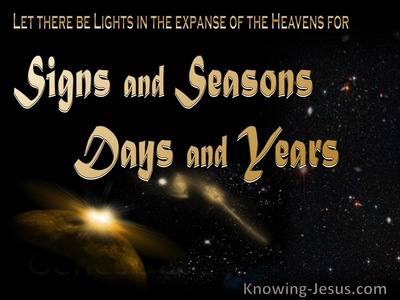 Genesis 1:14 Lights For Signs, Seasons, Days And Years (yellow)
